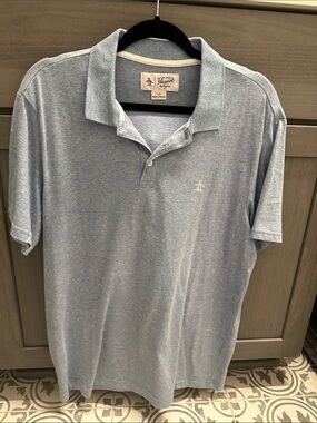 Original Penguin Heathered Light Blue Polo